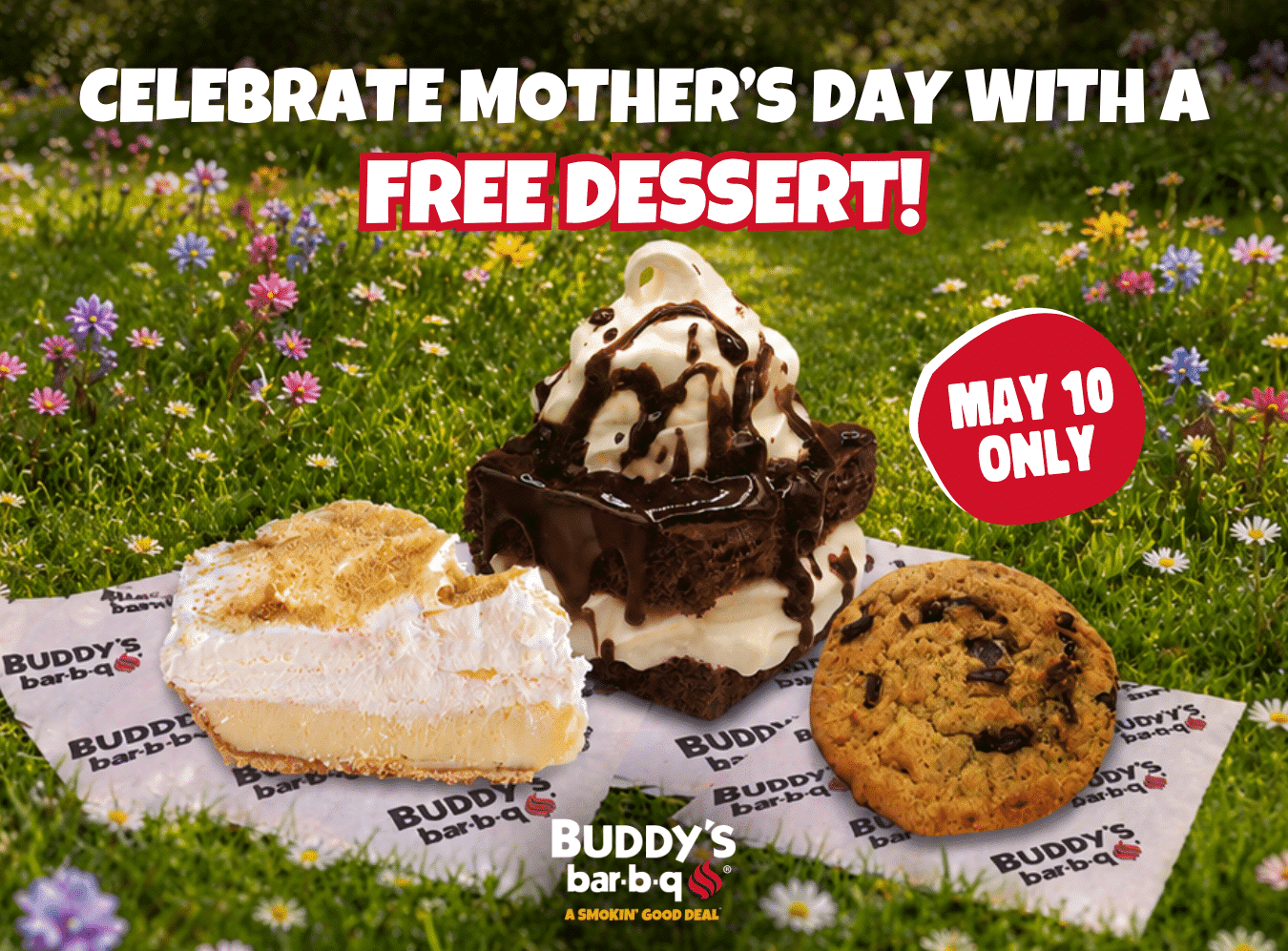 Celebrate Mother's day with a free dessert