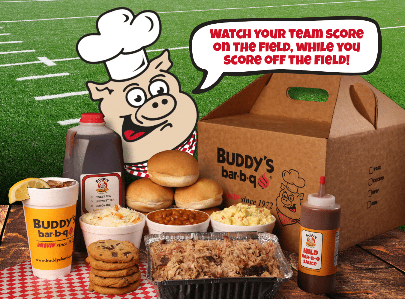 Buddy's BBQ family pack for Super Bowl