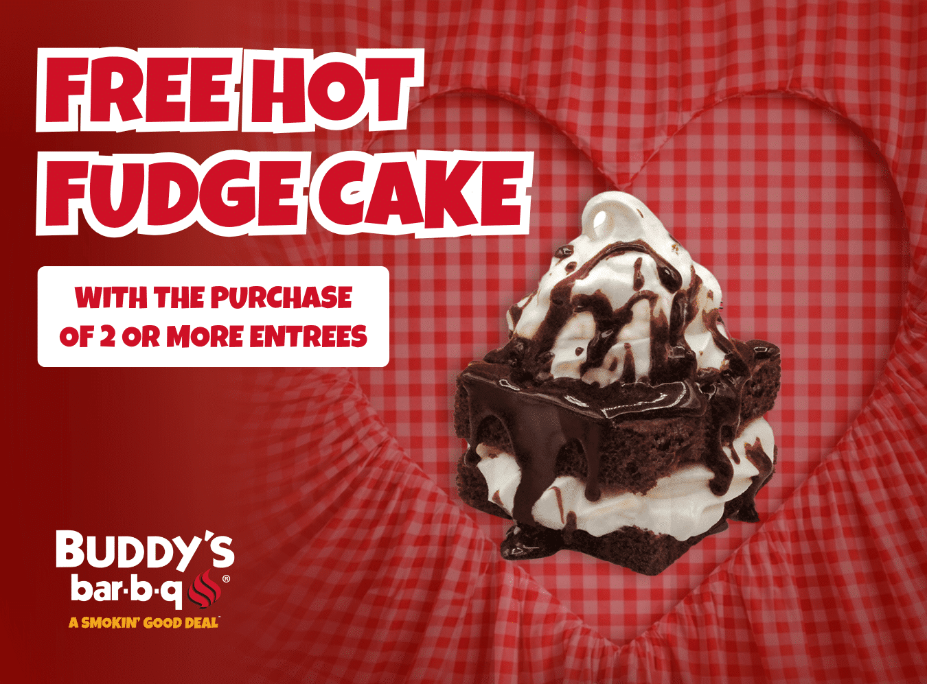Free hot fudge cake